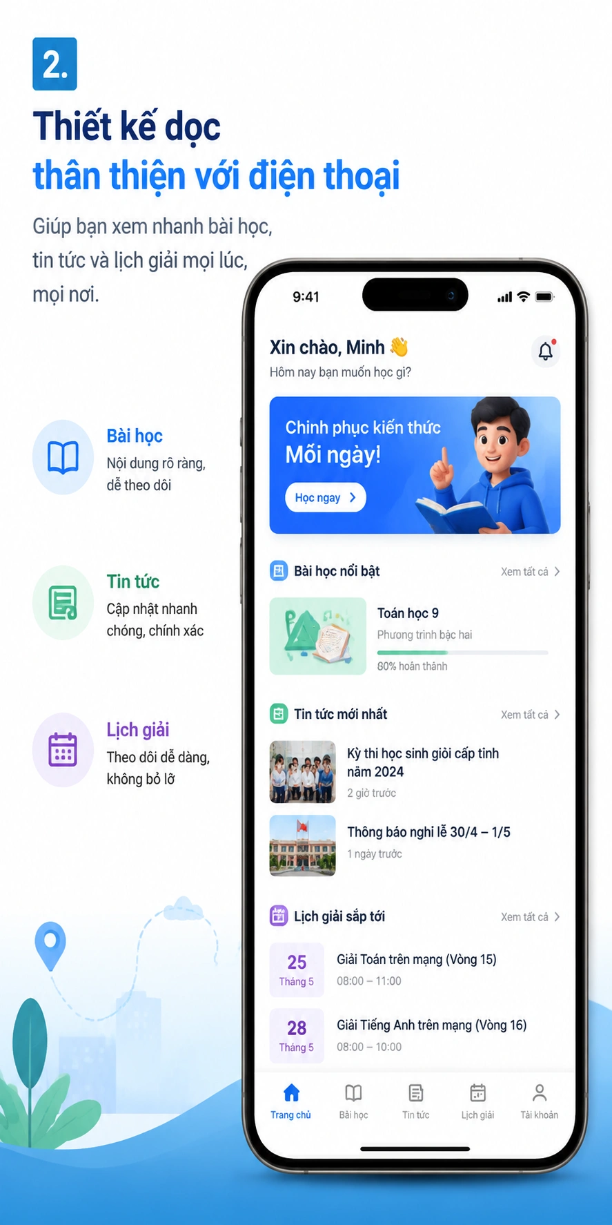 Khối dữ liệu thể thao trên trang chủ